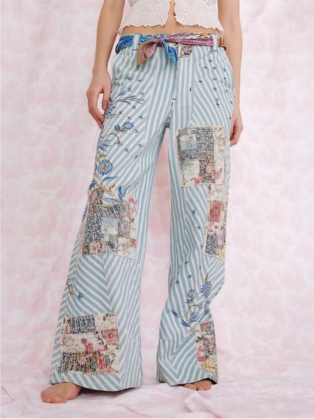 Free People:Runyon Hand Stitch Patched Pant| NWT - Picture 3 of 13